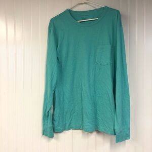 American Eagle Outfitters Men's Teal Long Sleeve Shirt Pocket Large